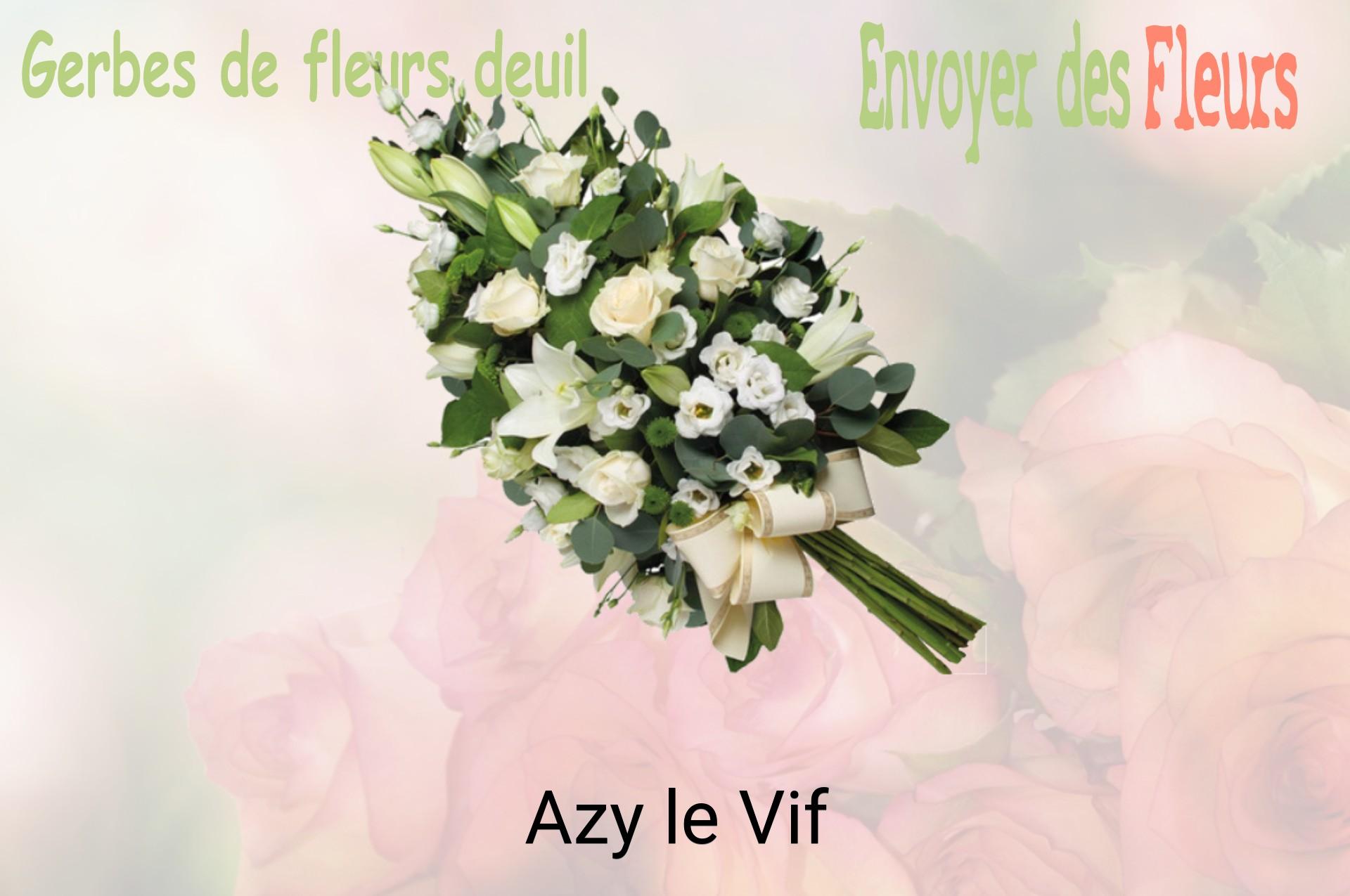 Gerbe de fleurs de deuil livrée à Azy-le-Vif